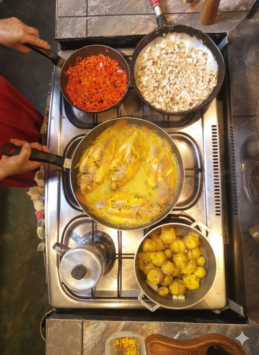 asado en la montaña